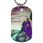 Jesus Overlooking Jerusalem - Ave Hurley of ArtRevu - Dog Tag (Two Sides)