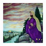 Jesus Overlooking Jerusalem-by AveHurley of ArtRevu Medium Glasses Cloth
