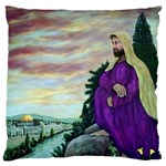 Jesus Overlooking Jerusalem-[1] by AveHurley of ArtRevu - LARGE Cushion Case (Two Sides)