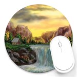 Brenton s Waterfall -  Ave Hurley  Round Mousepad