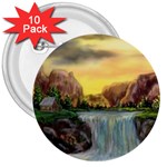 Brenton s Waterfalls by Ave Hurley - 3  Button (10 pack)
