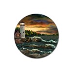 David s Lighthouse by Ave Hurley - Magnet 3  (Round)