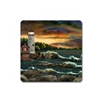 David s Lighthouse by Ave Hurley - Magnet (Square)