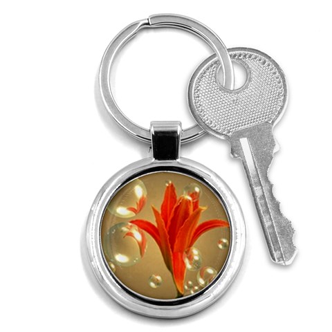 Jd 300 001 Joyce Dickens Almost A Blossom In Bubbles Key Chain (Round) from ArtsNow.com Front