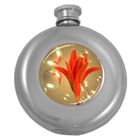 Jd 300 001 Joyce Dickens Almost A Blossom In Bubbles Hip Flask (5 oz) from ArtsNow.com Front