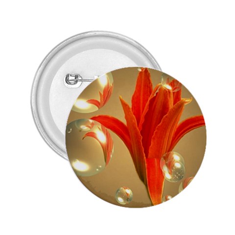 Jd 300 001 Joyce Dickens Almost A Blossom In Bubbles 2.25  Button from ArtsNow.com Front