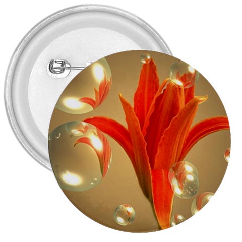 Jd 300 001 Joyce Dickens Almost A Blossom In Bubbles 3  Button from ArtsNow.com Front
