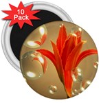 Jd 300 001 Joyce Dickens Almost A Blossom In Bubbles 3  Magnet (10 pack)