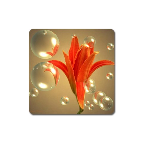 Jd 300 001 Joyce Dickens Almost A Blossom In Bubbles Magnet (Square) from ArtsNow.com Front