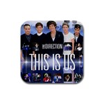 One Direction One Direction 31160676 1600 900 Rubber Square Coaster (4 pack)