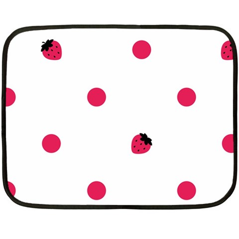 Strawberry Dots Pink Mini Fleece Blanket(Two Sides) from ArtsNow.com 35 x27  Blanket Front