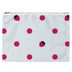 Strawberry Dots Pink Cosmetic Bag (XXL)
