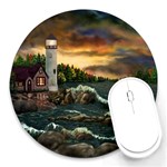 David Bowman Lighthouse Round Mousepad