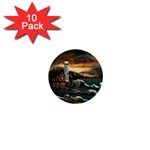 David s Lighthouse by Ave Hurley - 1  Mini Button (10 pack) 