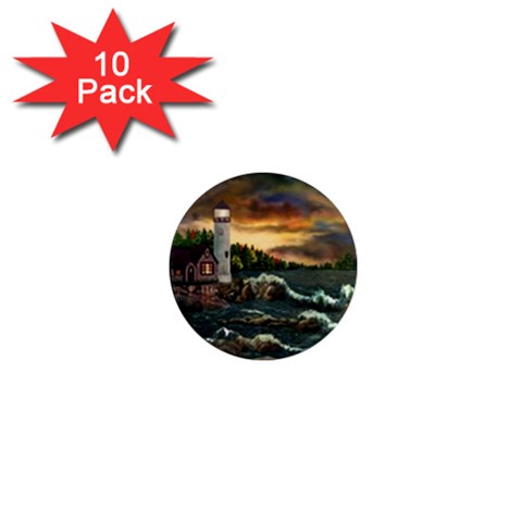 David Bowman Lighthouse 1  Mini Magnet (10 pack)  from ArtsNow.com Front