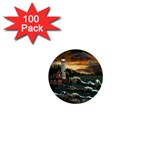 David s Lighthouse by Ave Hurley - 1  Mini Button (100 pack) 