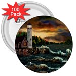 David s Lighthouse by Ave Hurley - 3  Button (100 pack)