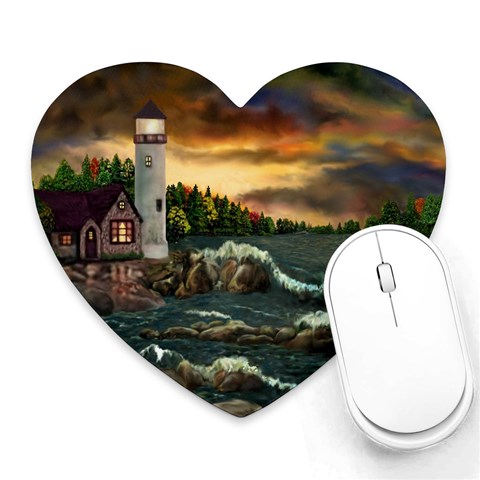 David Bowman Lighthouse Mousepad (Heart) from ArtsNow.com Front