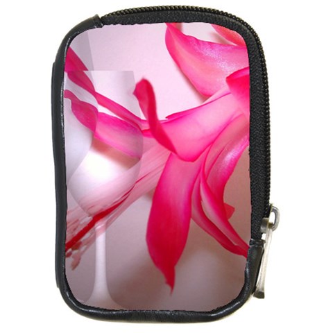 Christmas Cactus And Two Glasses2700x2100 Compact Camera Leather Case from ArtsNow.com Front