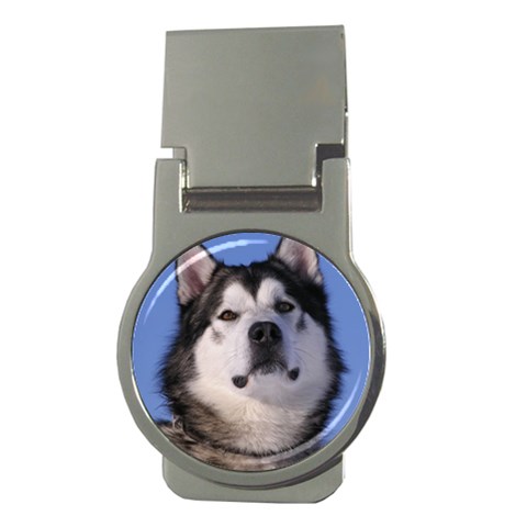 Alaskan Malamute Dog Money Clip (Round) from ArtsNow.com Front