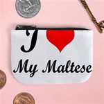 I Love My Maltese Coin Change Purse