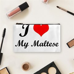 I Love My Maltese Small Makeup Purse from ArtsNow.com Front