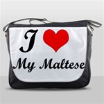 I Love My Maltese Messenger Bag