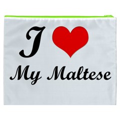 I Love My Maltese Cosmetic Bag (XXXL) from ArtsNow.com Back