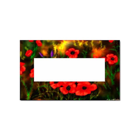 Poppies Name Badge Sticker Front