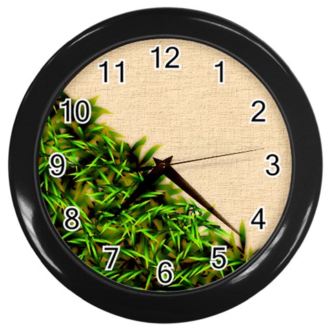Papyrus1 Wall Clock (Black) from ArtsNow.com Front
