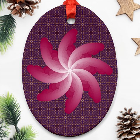 Petalove Oval Ornament (Two Sides) from ArtsNow.com Front