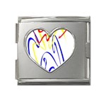 Byr Contour 2 Mega Link Heart Italian Charm (18mm)