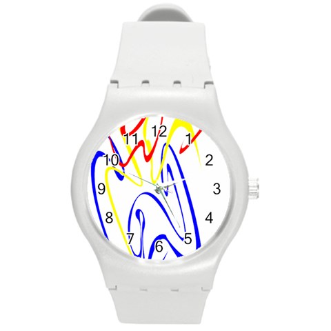 Byr Contour 2 Round Plastic Sport Watch Medium from ArtsNow.com Front
