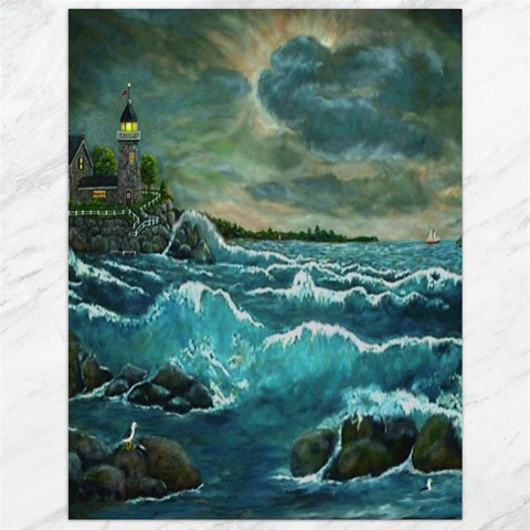 Hobson s  Lighthouse By Ave Hurley 11.86 x15.41  Canvas - 1