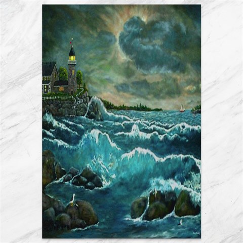 Hobson s  Lighthouse By Ave Hurley 11.88 x17.36  Canvas - 1
