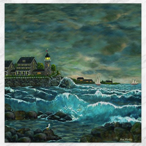 Sailing At Hobson s Lightnhouse By Ave Hurley Canvas 20  x 20  from ArtsNow.com 19 x19.27  Canvas - 1