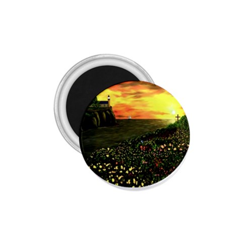 Round Eddies Sunset 1.75  Magnet from ArtsNow.com Front