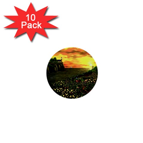 Round Eddies Sunset 1  Mini Button (10 pack)  from ArtsNow.com Front