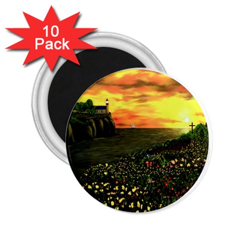 Round Eddies Sunset 2.25  Magnet (10 pack) from ArtsNow.com Front