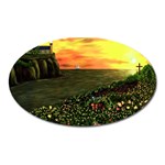 Round Eddies Sunset Magnet (Oval)