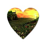 Round Eddies Sunset Magnet (Heart)