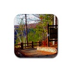Leo Harrison St Pk  Path 8 Turkey Path Rubber Coaster (Square)