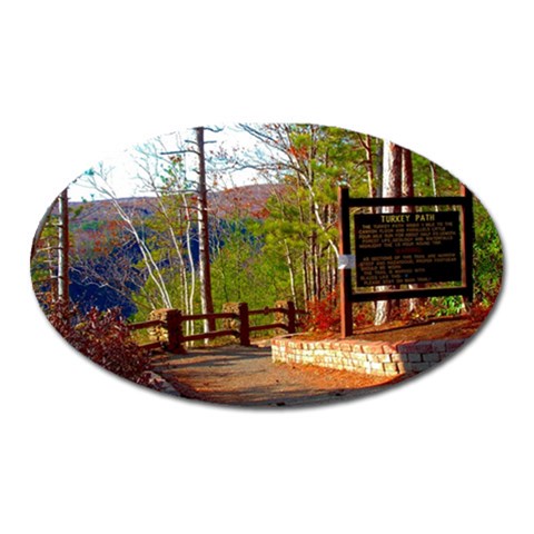 Leo Harrison St Pk  Path 8 Turkey Path Magnet (Oval) from ArtsNow.com Front