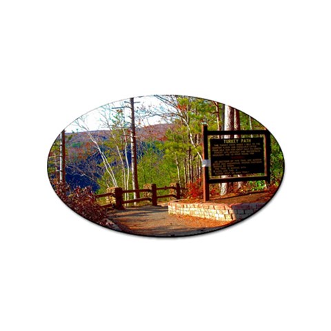 Leo Harrison St Pk  Path 8 Turkey Path Sticker Oval (10 pack) from ArtsNow.com Front