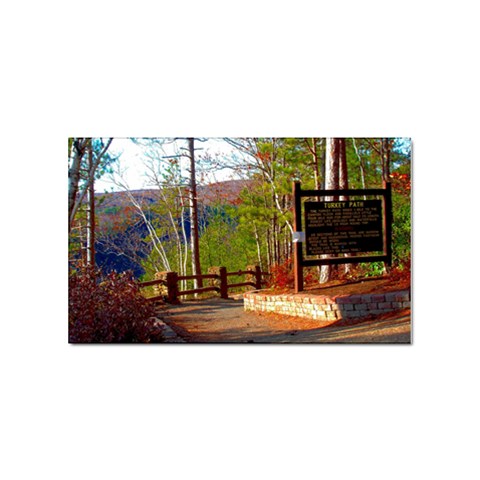 Leo Harrison St Pk  Path 8 Turkey Path Sticker Rectangular (100 pack) from ArtsNow.com Front