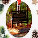 Leo Harrison St Pk  Path 8 Turkey Path Oval Ornament (Two Sides)