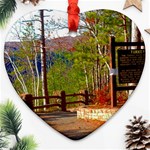 Leo Harrison St Pk  Path 8 Turkey Path Heart Ornament (Two Sides)