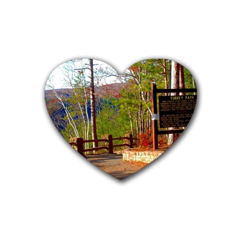 Leo Harrison St Pk  Path 8 Turkey Path Heart Coaster (4 pack) from ArtsNow.com Front