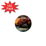 Abigails Hideaway - Gone Fishing - 1  Mini Button (100 pack) 