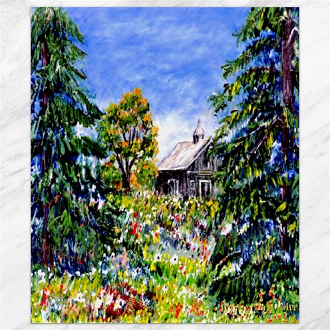 Morning at Hidden Barn by Ave Hurley 8.15 x9.66  Canvas - 1